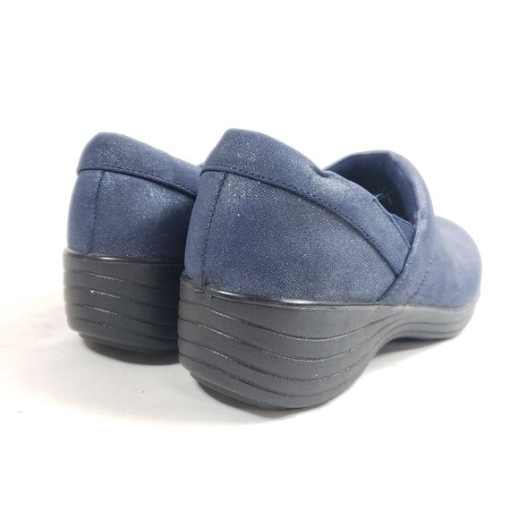 Ingaro Womens Size 7 Slip On Clogs Blue Glitter Textile - Picture 4 of 8